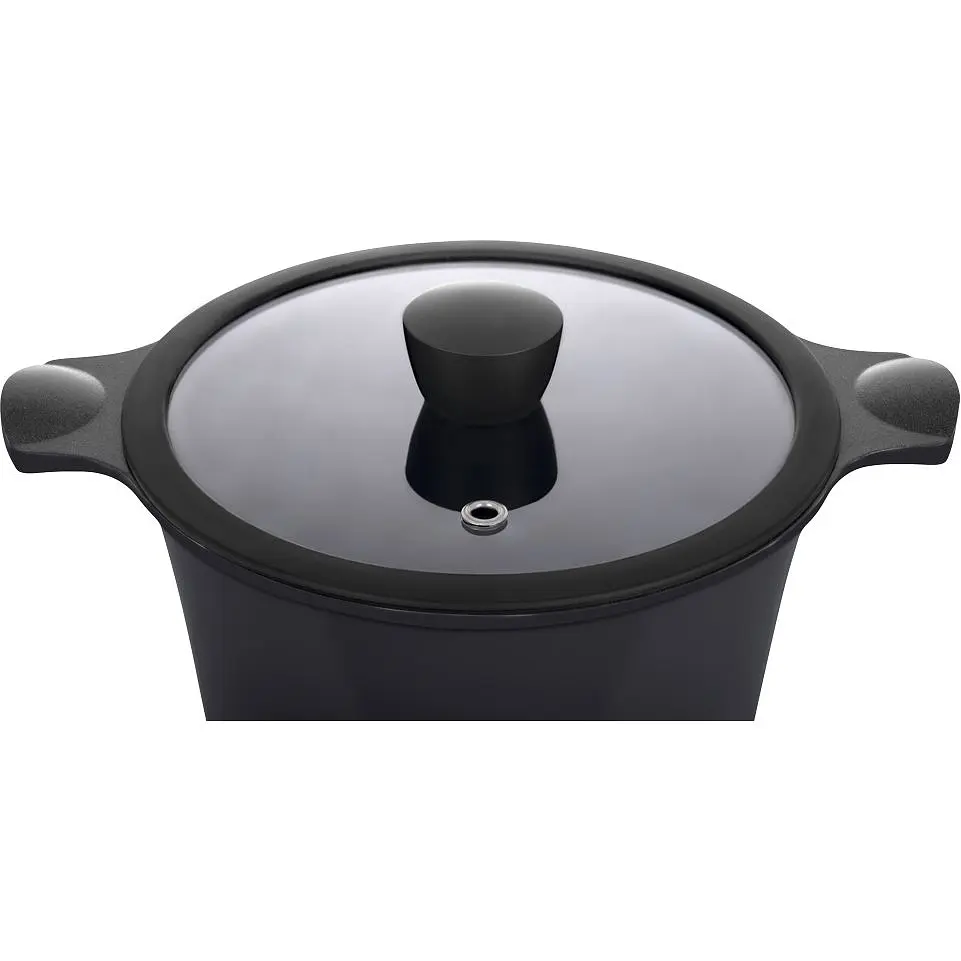 Каструля Ringel Zitrone Black, з кришкою, 20 см, 3 л, чорний (RG-2108-20 BL-R) - фото 4