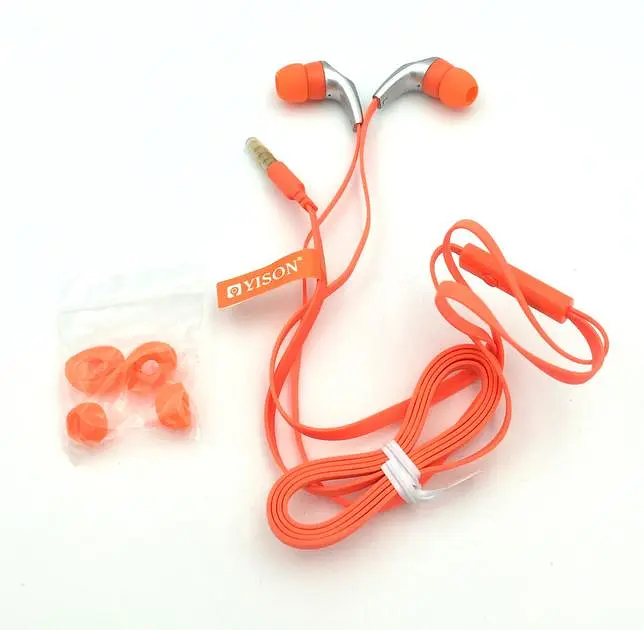 Провідні вакуумні навушники Yison CX330, 3.5mm, 1.2m, orange - фото 3