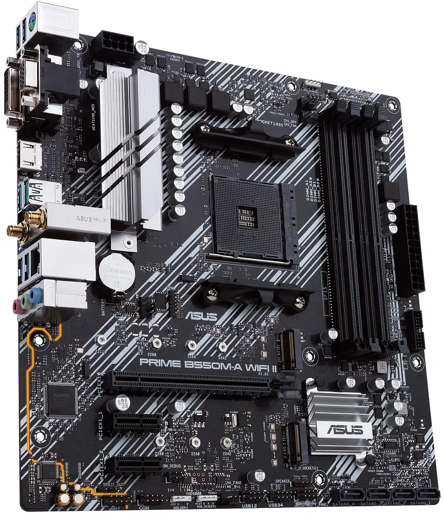 Материнская плата PRIME B550M-A WIFI II sAM4 B550 4xDDR4 M.2 HDMI DP D-Sub Wi-Fi BT mATX Asus teh0018948 - фото 4