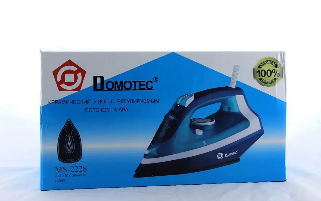 Паровой утюг Domotec MS 2228 с керамическим покрытием подошвы 2200W - фото 5