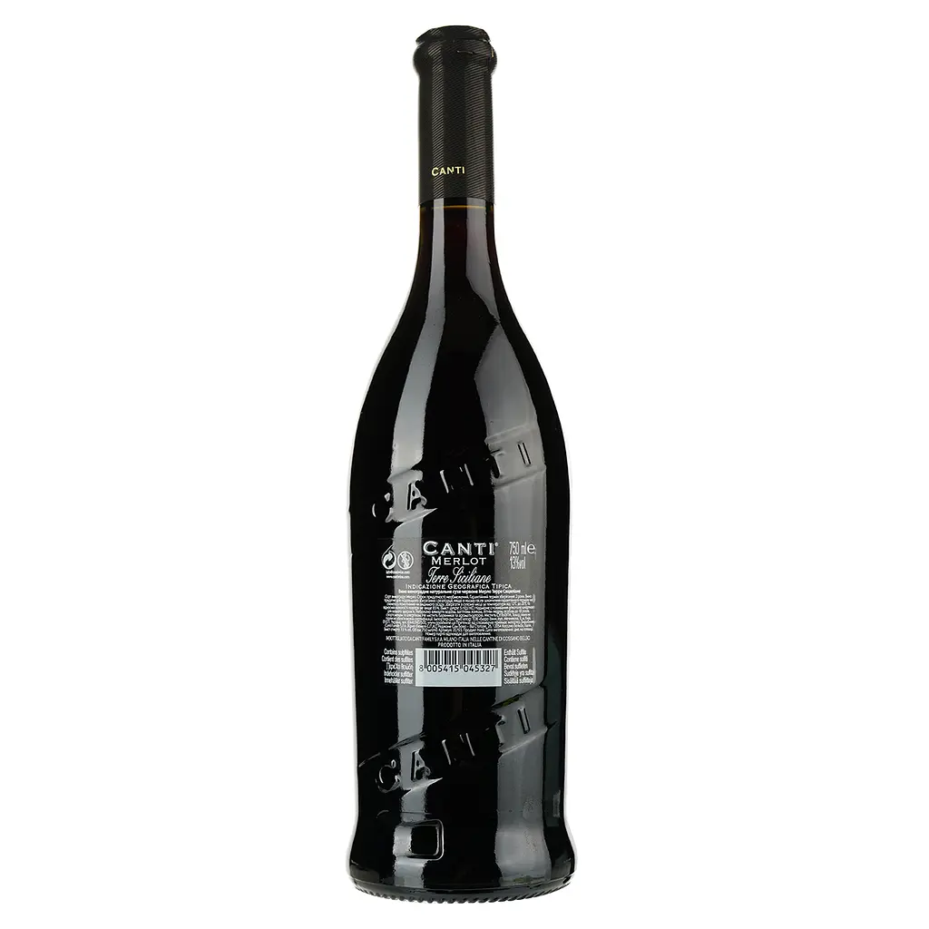 Вино Canti Merlot Terre Siciliane, 13%, 0,75 л - фото 2