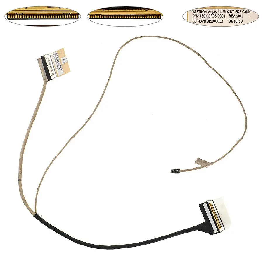 Шлейф матриці для ноутбука Dell (Inspiron 14 3476 Vostro: 14 3478 3473) LED (450.0DR06.0001)