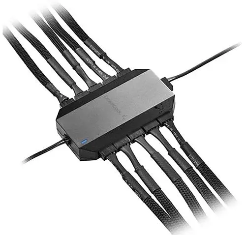Контролер для керування вентиляторами DeepCool FH-10, Black, 10x4-pin PWM, живлення SATA (DP-F10PWM-HUB) - фото 4