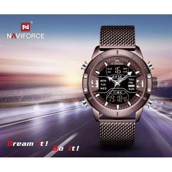 Чоловічий наручний годинник Naviforce Tesla Brown NF9153 - фото 8