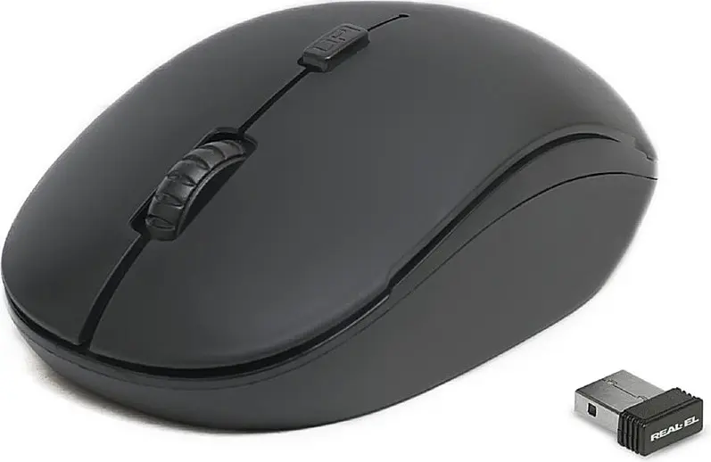 Миша REAL-EL RM-301 Wireless black - фото 2