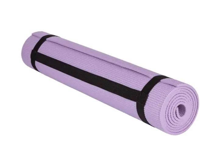Килимок для йоги та фітнесу PowerPlay 4010 PVC Yoga Mat Лавандовий (173x61x0.6) (PP_4010_Lavender_(173*0,6) - фото 3