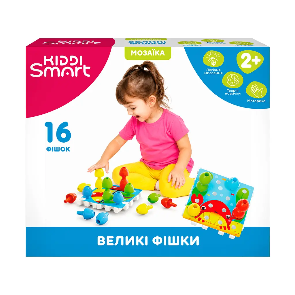 Розвивальна мозаїка Kiddi Smart Великі фішки (02270) - фото 2