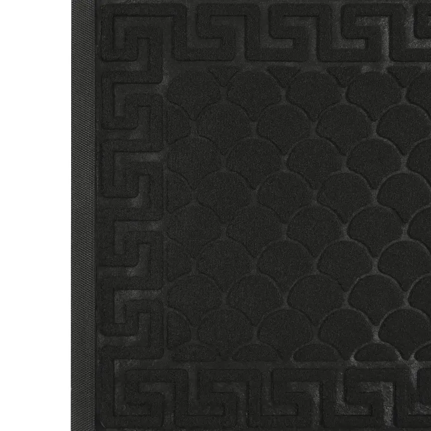 Килимок придверний Eco Fabric Луска з кромкою чорний 40 х 60 см (4060-101) - фото 5