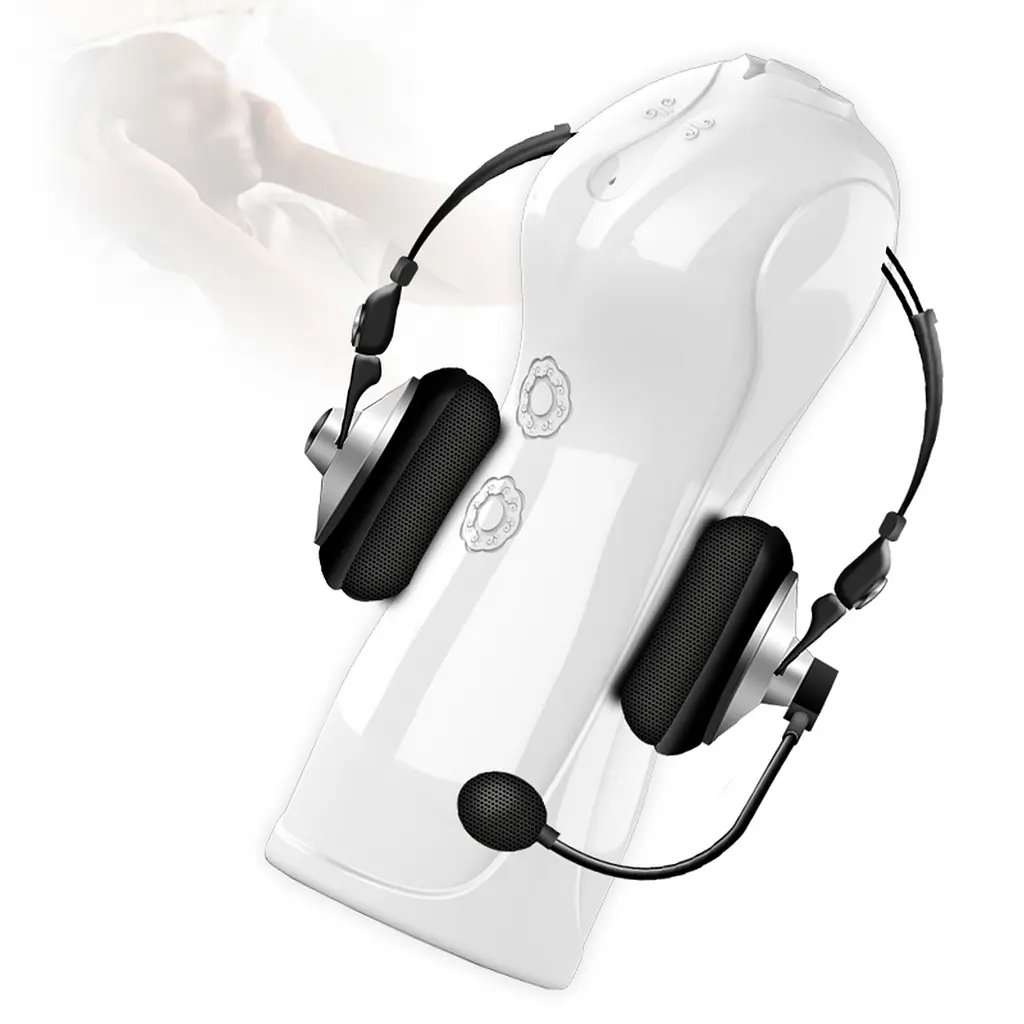 Мастурбатор Vibrating and Flashing Masturbation Cup USB 7+7 Function / Talk Mode (White) Boss Series 63-00038 98358 - фото 3
