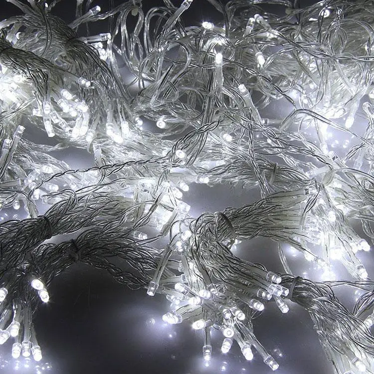 Светодиодная гирлянда на елку LED 300 W-2 на 13 метров, Белый кабель, гирлянда на 300 лампочек (ST) - фото 5