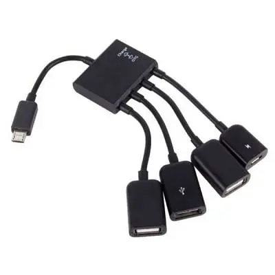Концентратор Lapara (LA-MicroUSB-OTG-HUB black) - фото 2