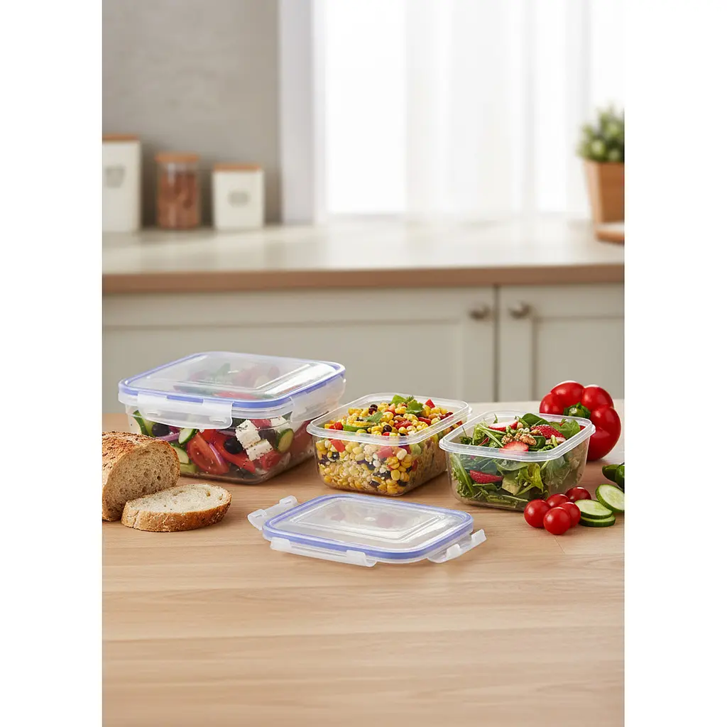 Набір герметичних прямокутних контейнерів Stars Plast 3 шт. (94071) - фото 3