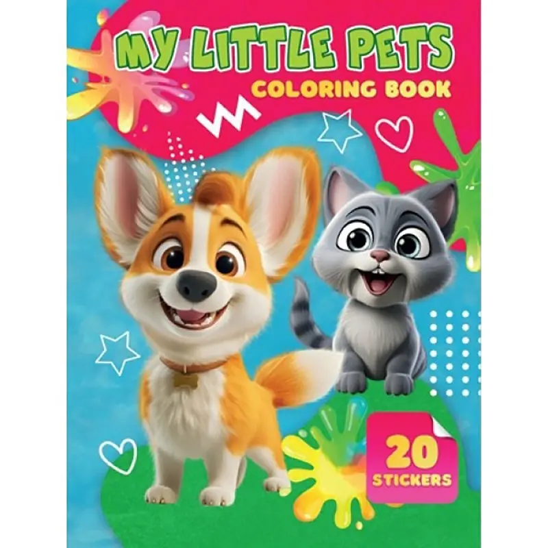 Дитяча розмальовка My Little Pets А06012504 20 наліпок А4