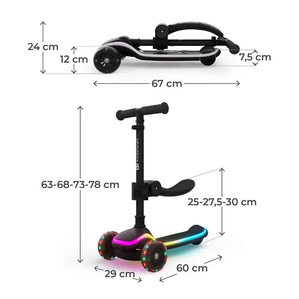 Самокат Kinderkraft 2-в-1 Raket Up Black (KRRAUP00BLK0000) (5902533930029) - фото 5