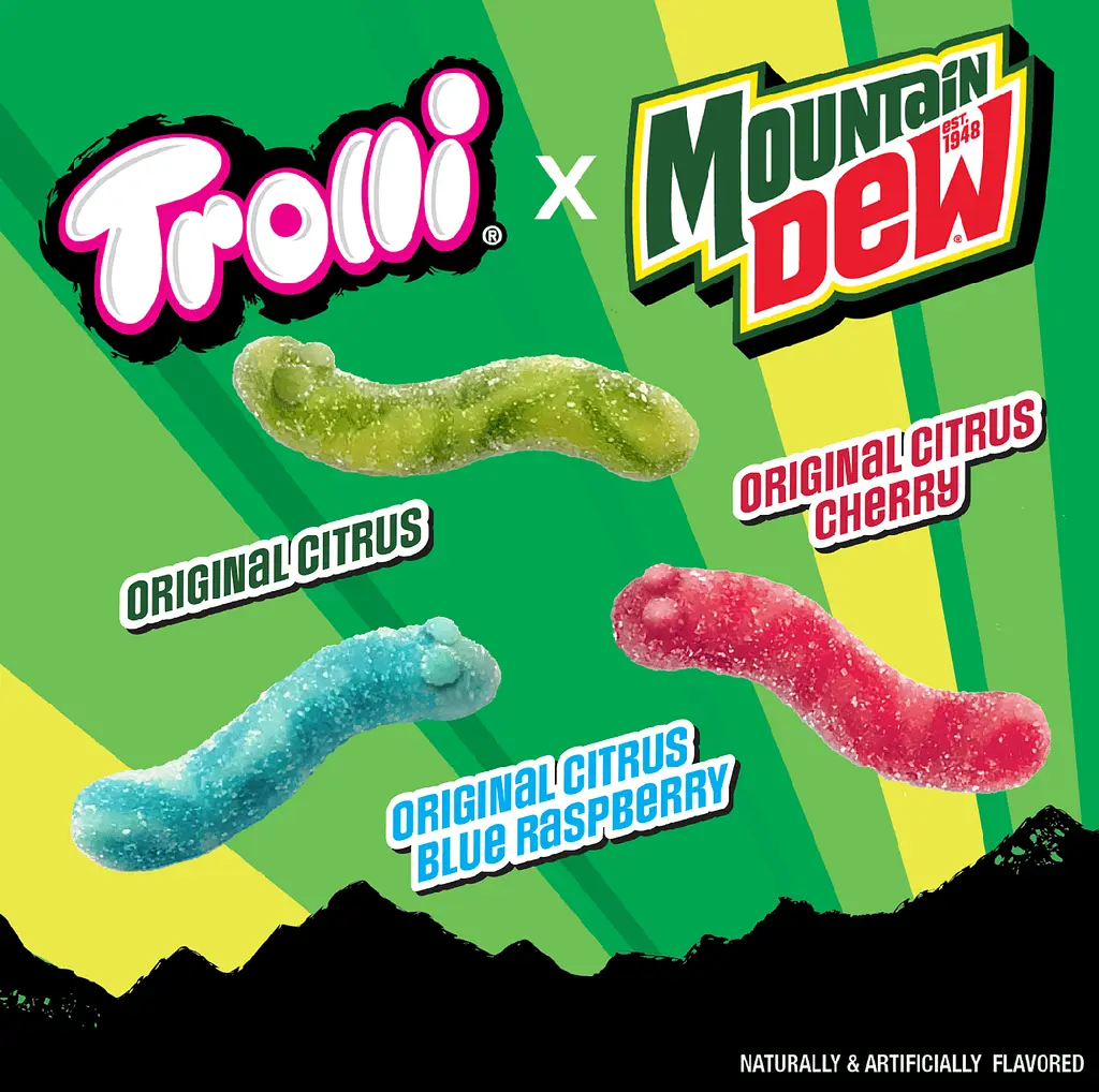 Желейні цукерки Trolli Mountain Dew Sour Brite Crawlers 120г - фото 2