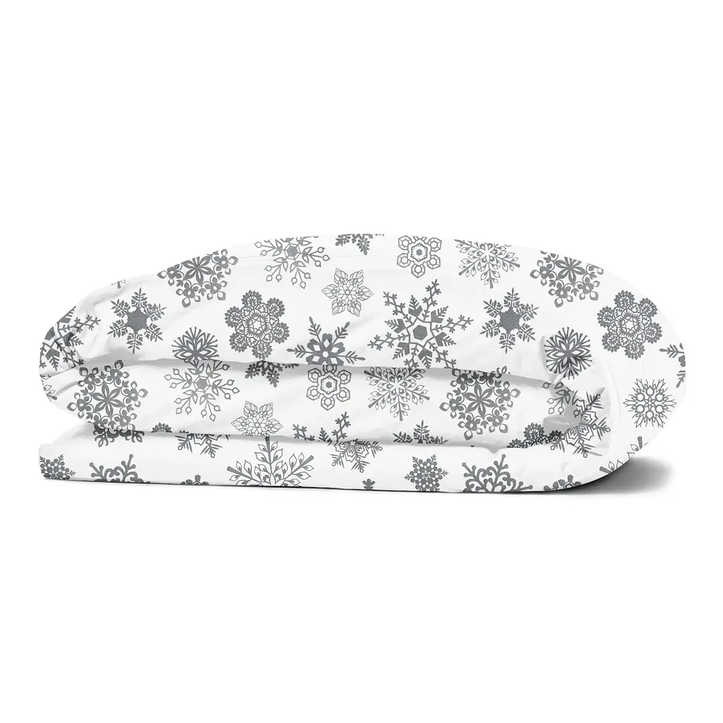 Комплект постільної білизни Cosas Snowflakes Євро сірий (SnowflakesGrey_White_200) - фото 6