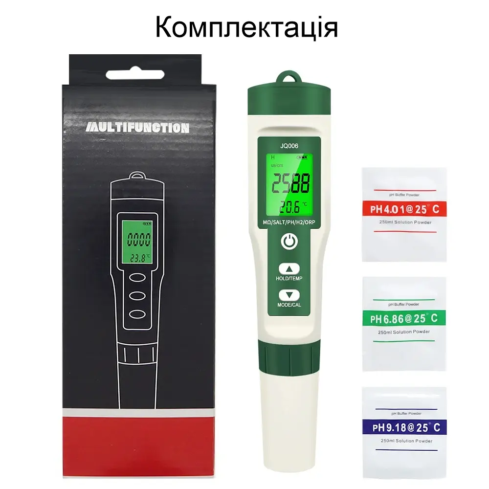 Тестер анализатор качества воды многофункциональный по 10 параметрам Nectronix JQ-006 (101098) - фото 7