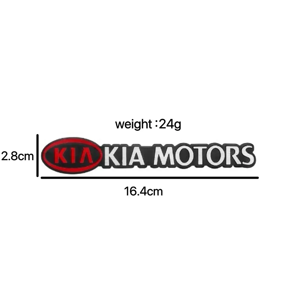 Емблема напис KIA MOTORS 164×28мм алюміній (на скотчі) - фото 2