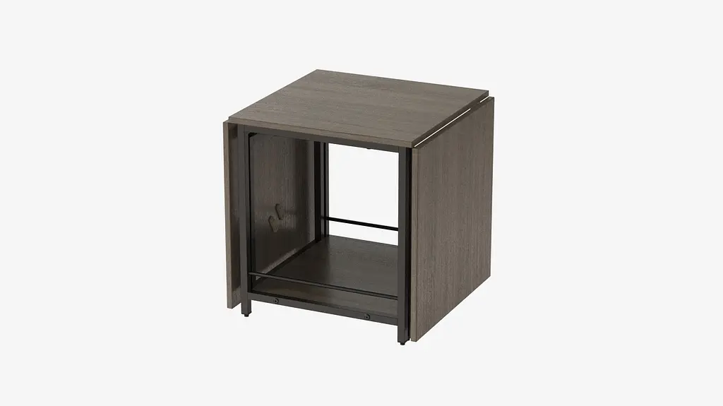 Стол журнальный трансформер Куб Комбо Ferrum-decor 540x532x500 Черный металл ДСП Дуб Сонома Трюфель 16 мм (FRD-105154) - фото 6