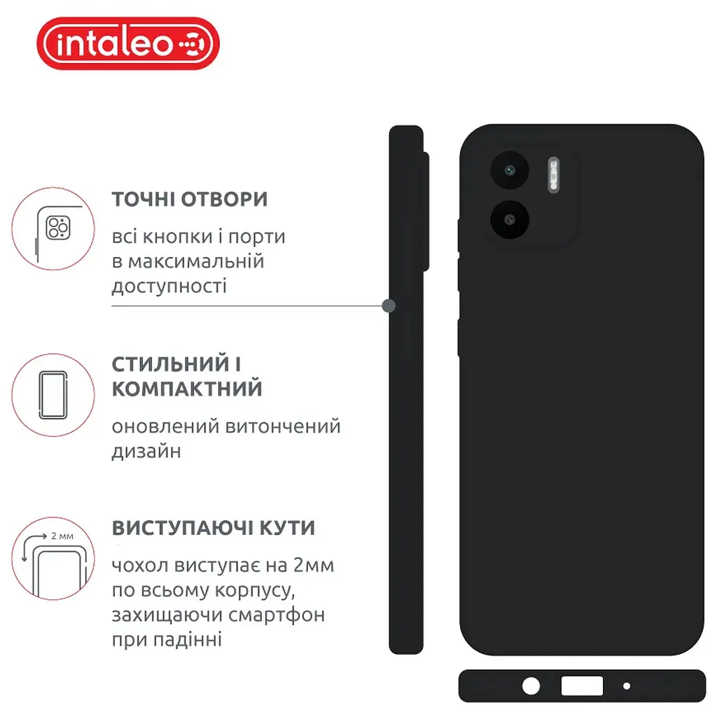 Чохол до мобільного телефона Intaleo SoftShell Xiaomi Redmi A1 Black (1283126567117) - фото 4
