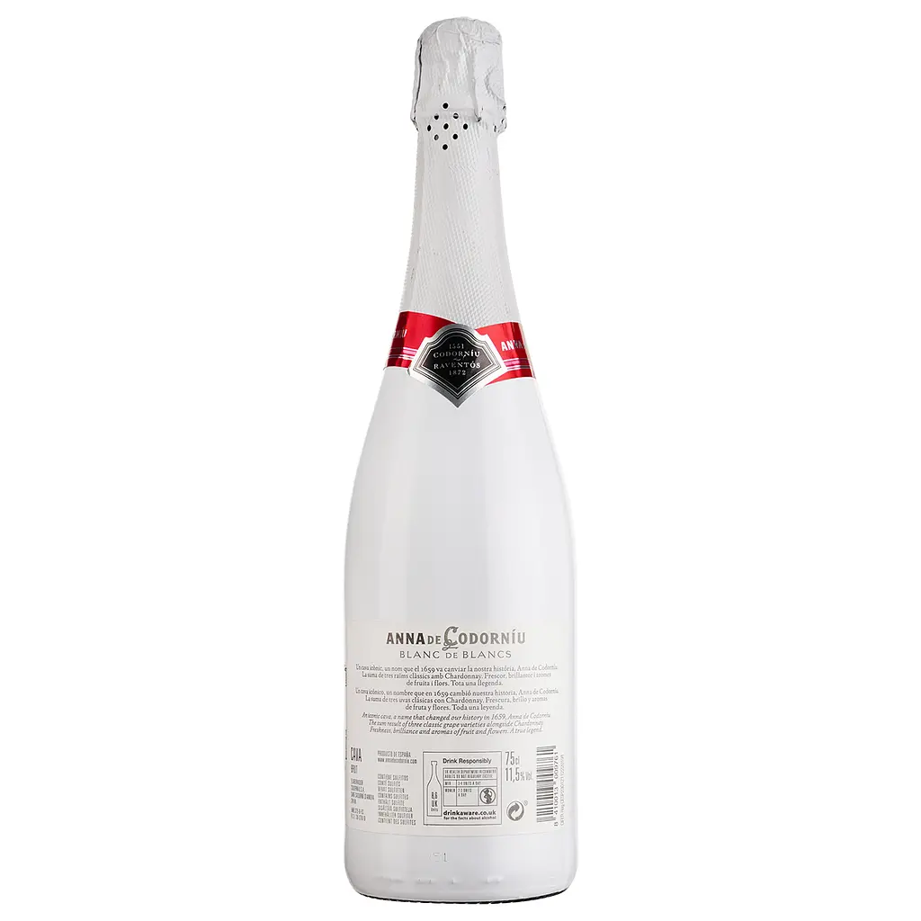 Игристое вино Codorniu Anna Blanc de Blancs Brut Reserve белое брют 0.75 л - фото 2