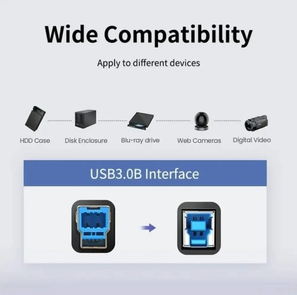 Кабель для принтера Cabletime USB - USB Type-B (M/M), 2 м, Black (CA12L) - фото 2