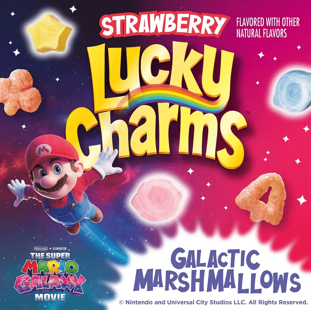 Сухий сніданок Lucky Charms The Super Mario Strawberry 527г - фото 2