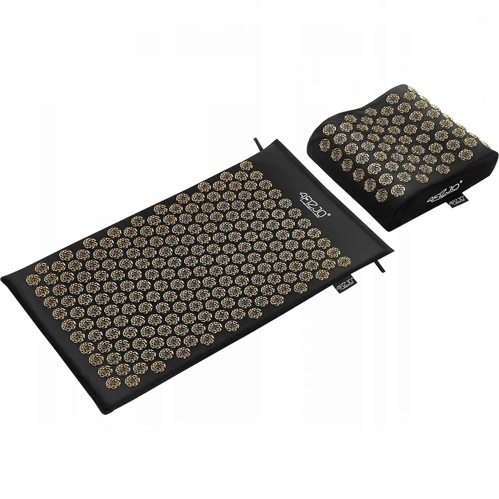 Килимок акупунктурний з подушкою 4FIZJO Ergo Mat Аплікатор Кузнєцова Black/Gold (P-5907739313881) - фото 3