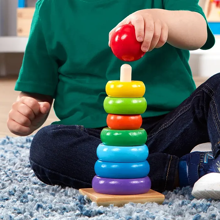 Пирамидка Melissa&Doug деревянная радужная (MD10576) - фото 5