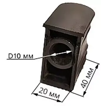 Заглушка под ролик для офисных кресел 10 мм втулка  - фото 3