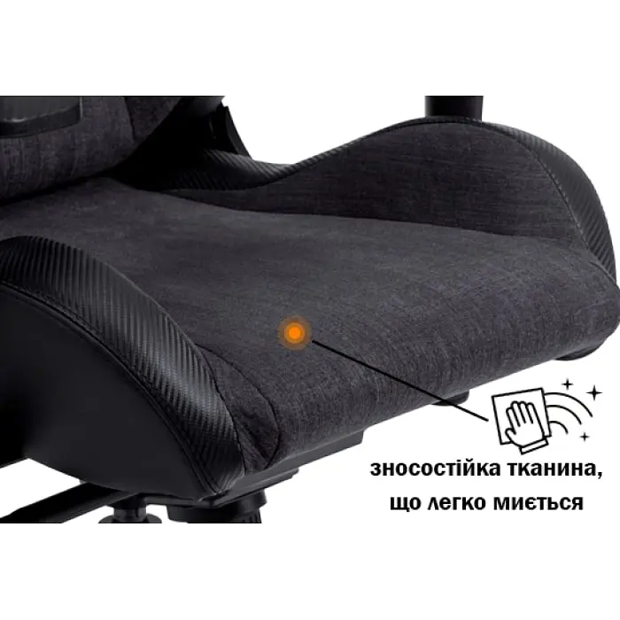 Геймерське крісло GT Racer чорне з темно-сірим (X-8005 Dark Gray/Black) - фото 5