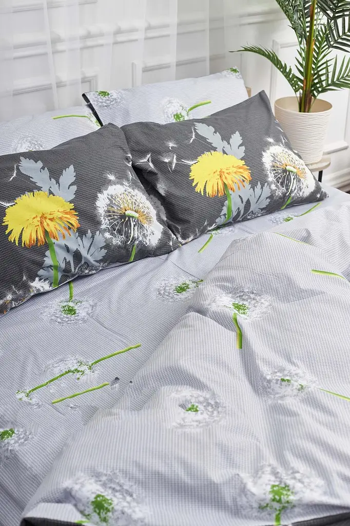 Комплект постельного белья Moon&Star семейный 143х210х2 наволочки 4х50х70 Dandelion Бязь Gold Люкс - фото 4