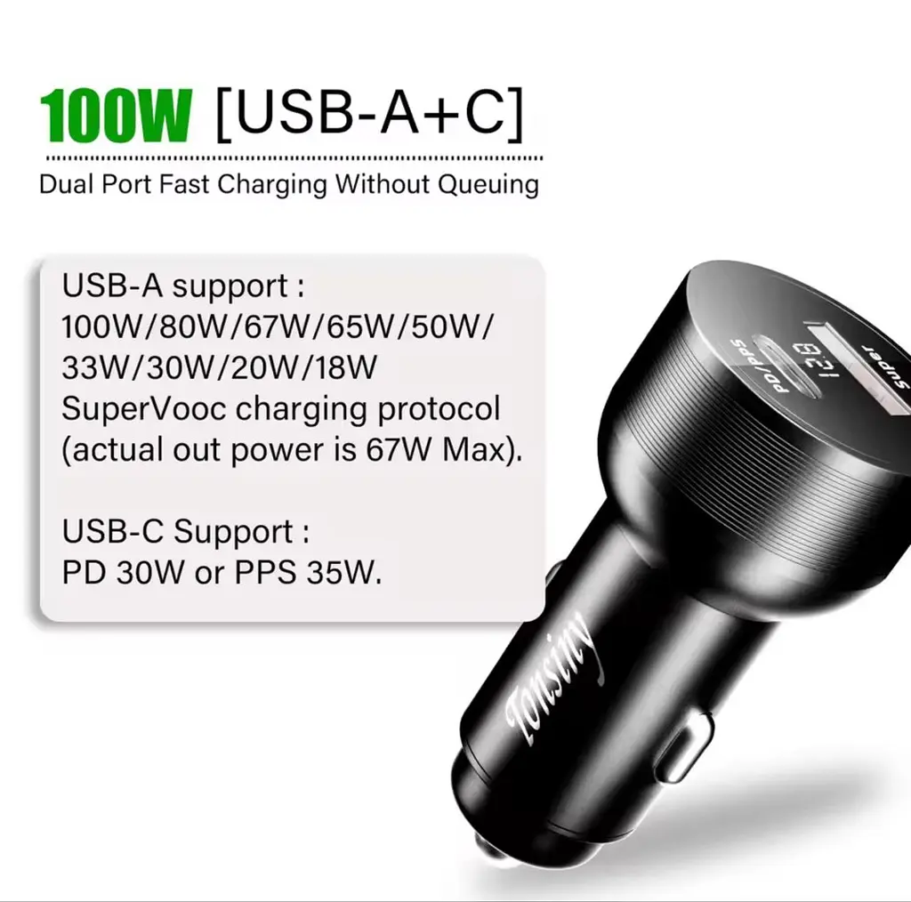 OnePlus SUPERVOOC 100W Power Car Charger - фото 3