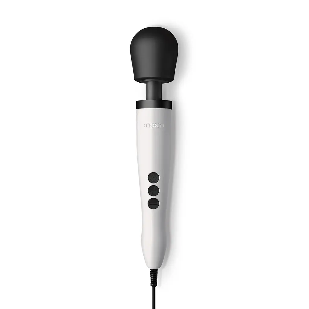 Вібромасажер DOXY Original White, дуже потужний, живлення 220В, пульсівні вібрації - фото 4