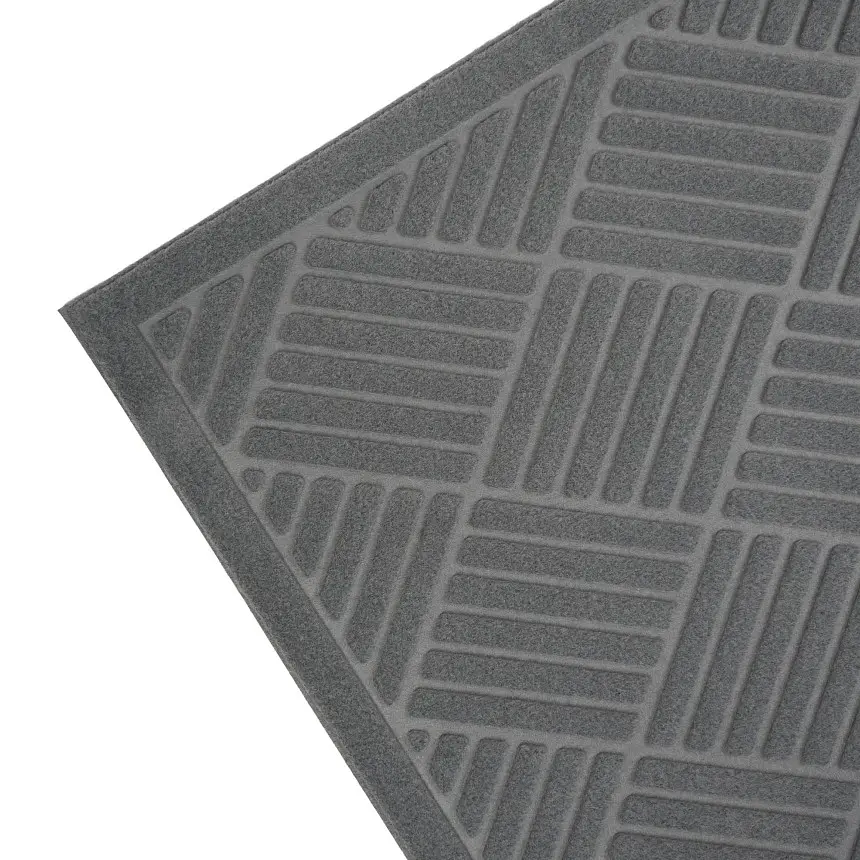 Килимок придверний Eco Fabric Смужки без кромки сірий 60 х 90 см (6090-008) - фото 5