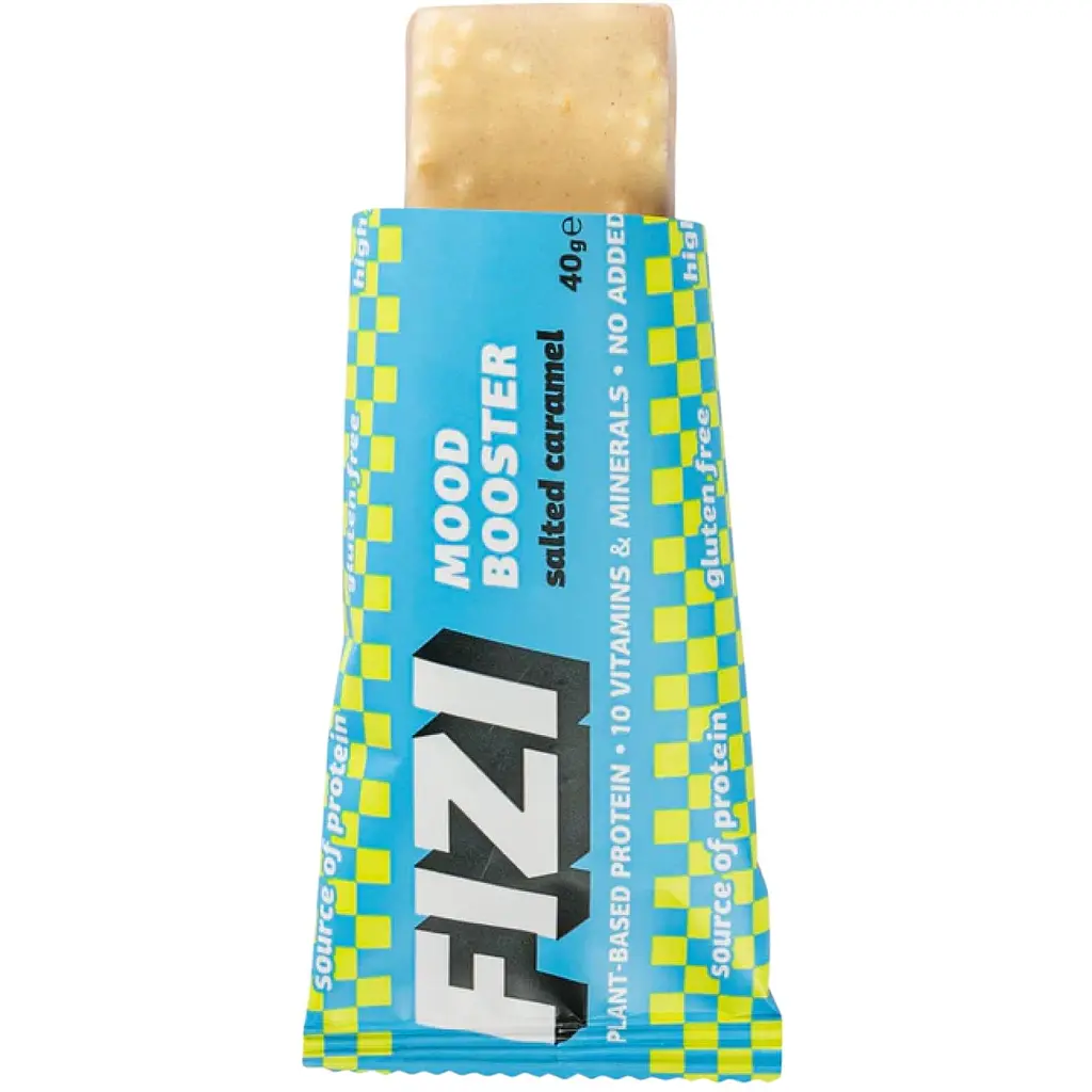 Веганские низкокалорийные батончики Fizi Mood Booster Salted Caramel 480 г (12 шт. x 40 г) - фото 2