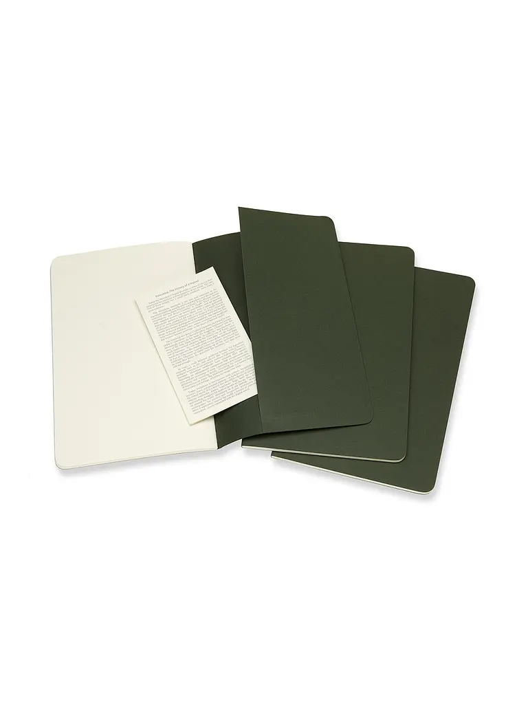 Записник Moleskine Cahier середній, Нелінований Зелений (CH018K15) - фото 4