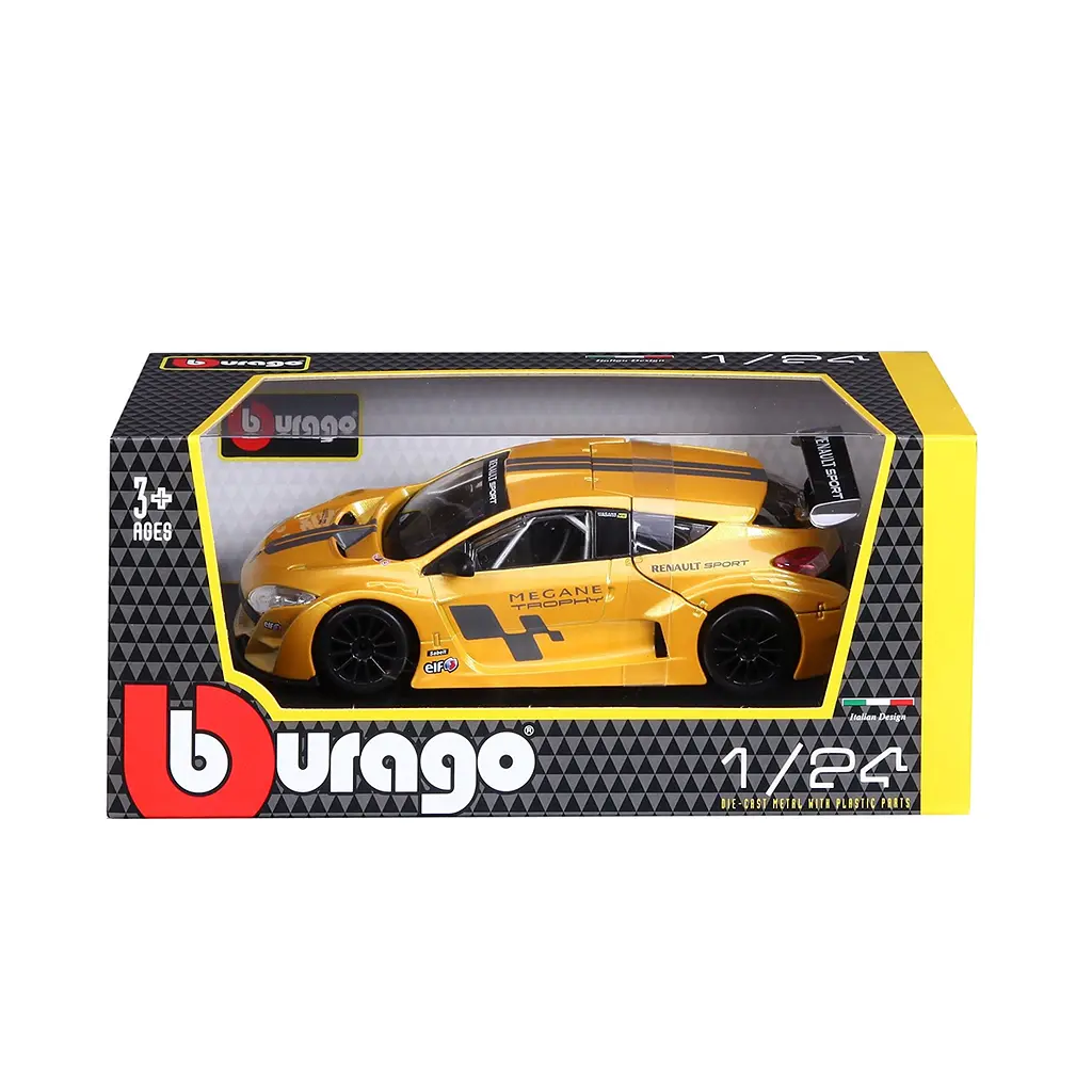 Автомодель Bburago Renault Megane Trophy 1:24 жовтий металік (18-22115) - фото 5