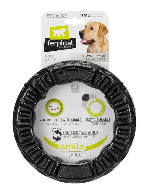 Іграшка для собак Ferplast Ring Smile Large чорний Ø 20 x 3.9 см 86793017 - фото 3