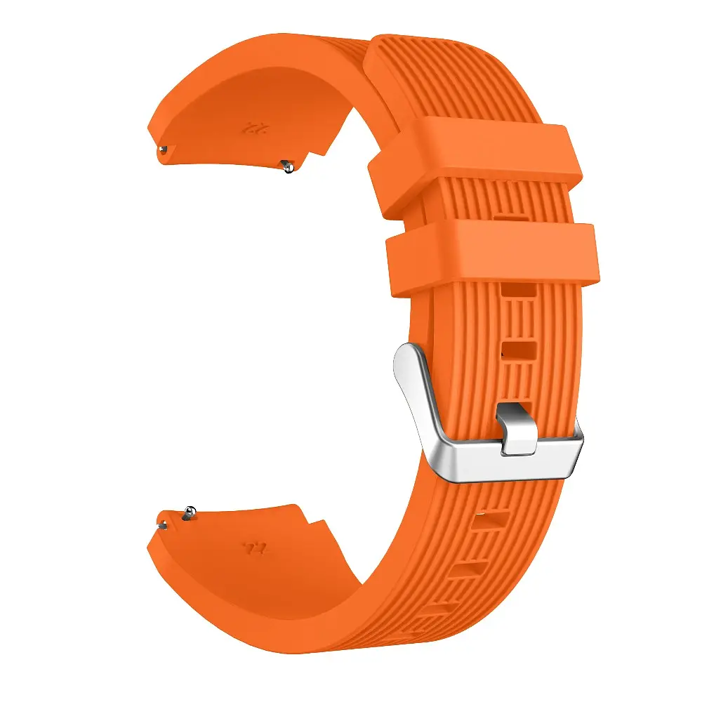Силиконовый ремешок Watchbands Galaxy на смарт-часы Samsung Galaxy Watch 46mm - оранжевый (WB001GALAXYORANGE2) - фото 2