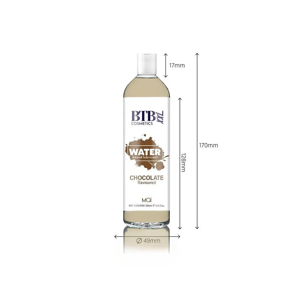Змазка на водній основі BTB Flavored Chocolate з ароматом шоколаду (250 мл) - фото 4
