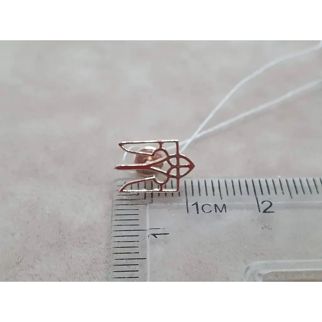 Золоті сережки-пуссети Всесвіт Тризуб. 20703100 - фото 4