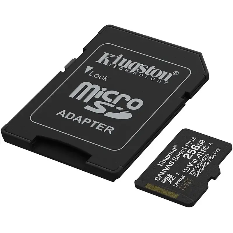 Картка пам'ятi KINGSTON 256Gb UHS-I U1 V10 A1 + SD-adapter (SDCS3/256GB) - фото 5
