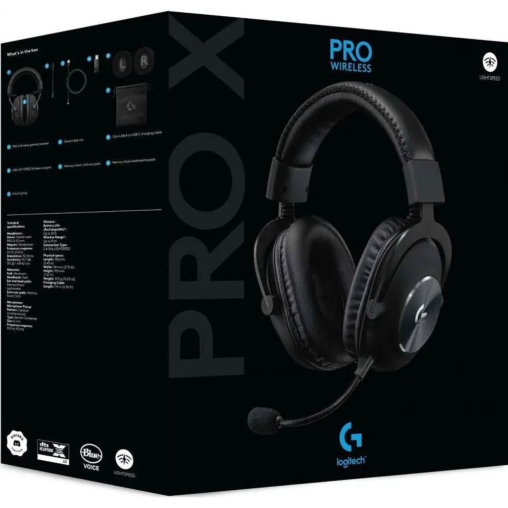 Ігрові навушники Logitech G PRO X Wireless LIGHTSPEED Black (981-000907) [55967] - фото 7