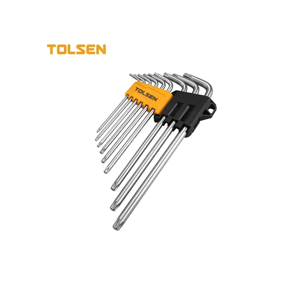 Набір інструментів Tolsen подовжених ключів Torx з отвором 9 шт Т10-Т50 (20057) - фото 2