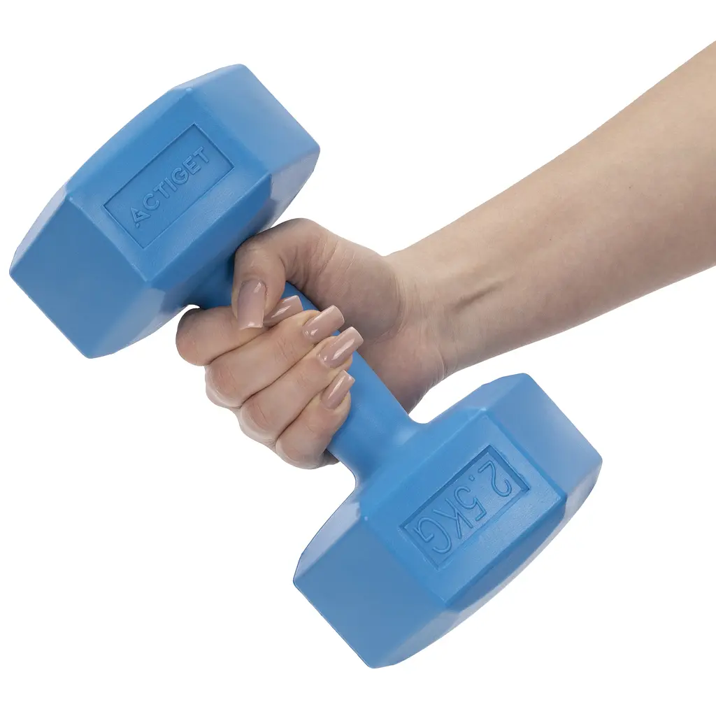 Гантелі Actiget Hex 2 x 2.5 кг ACT0160 Blue - фото 3