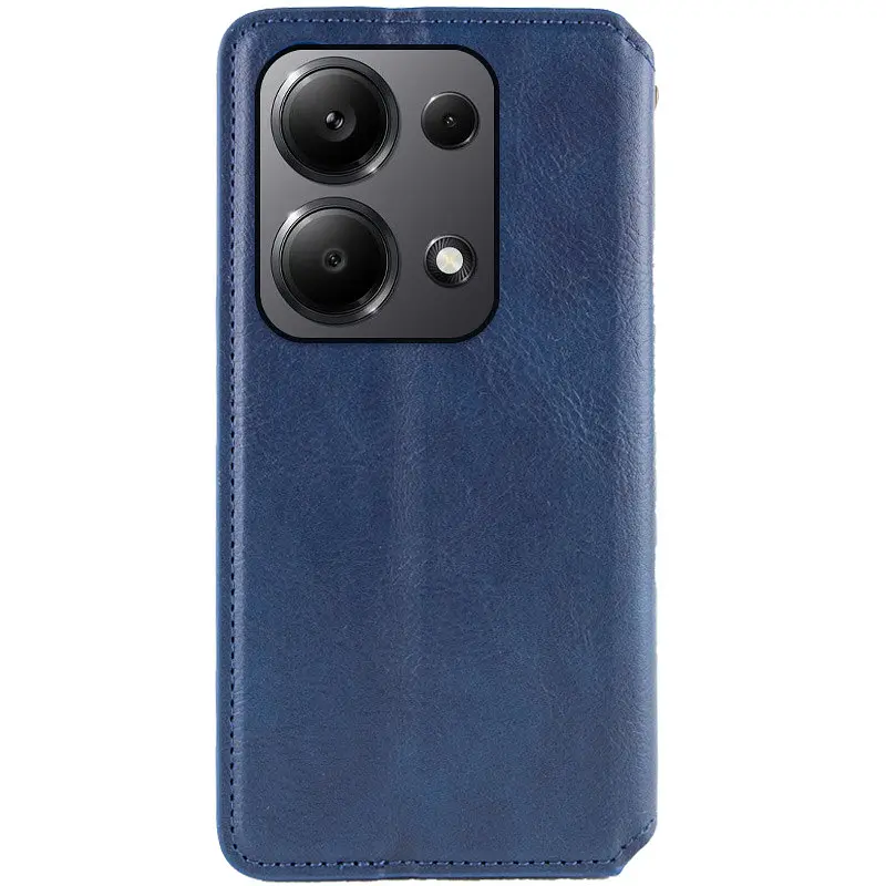 Кожаный чехол-книжка GETMAN Cubic (PU) для Xiaomi Redmi Note 13 5G Синий - фото 4