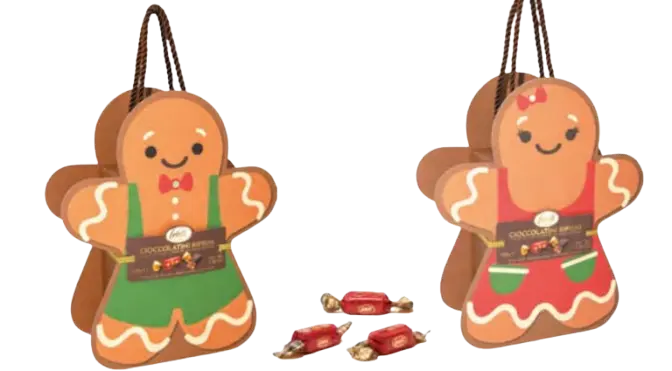 Новорічний набір цукерок Feletti Carton Box Gingerbread 200 г - фото 4