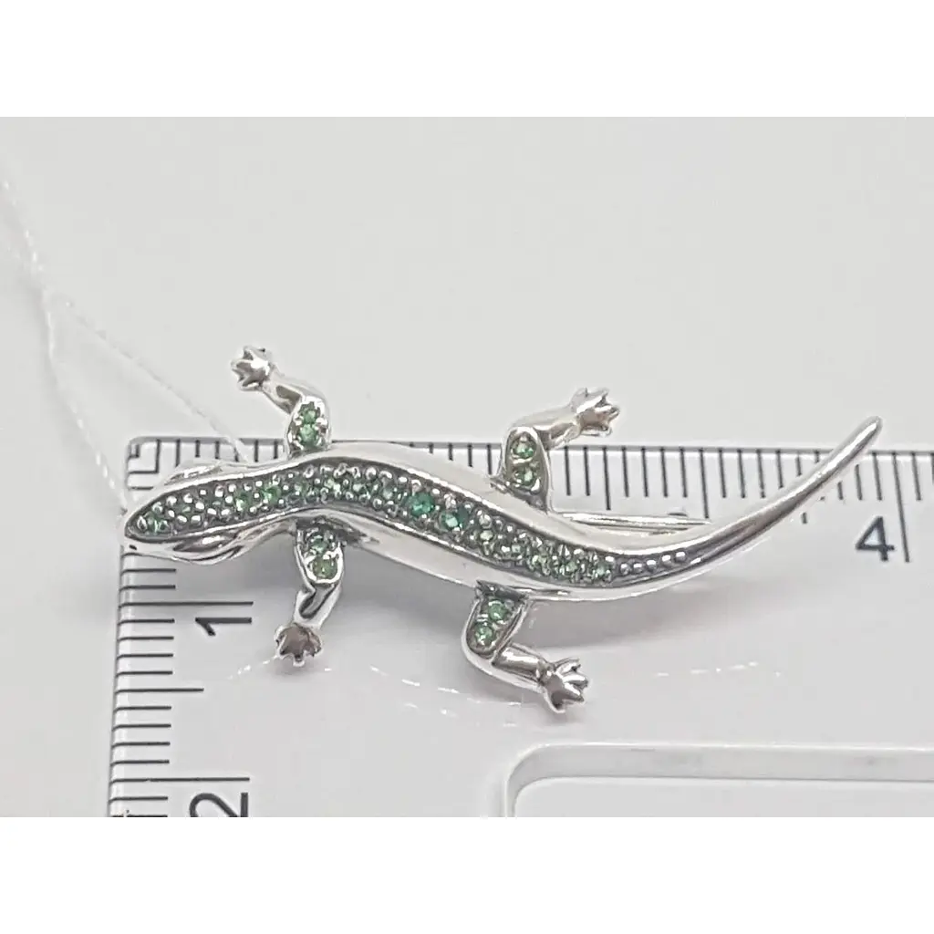 Срібна брошка Ірій з фіанітами. 9506 Білий - фото 4