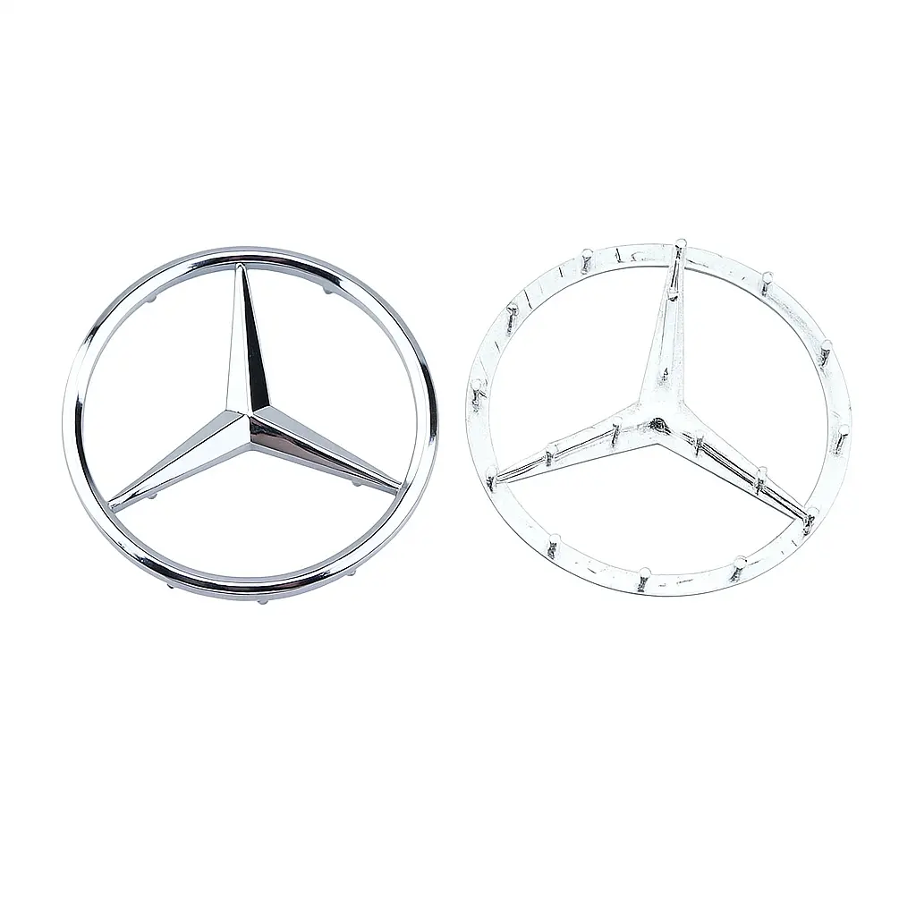 Емблема керма Mercedes-Benz хром 52 мм пластик (на тонких напрямних) - фото 2
